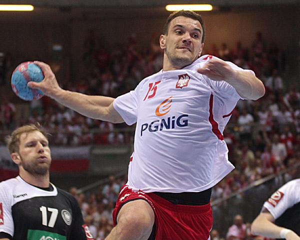 Bartosz Jurecki im WM-Qualifikations-Playoff-Spiel Polen - Deutschland, Gdansk, Danzig, Ergo Arena, 07.06.2014
