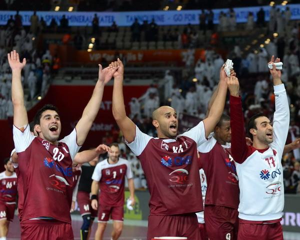 Katar bejubelt den Halbfinaleinzug
WM Katar 2015
Weltmeisterschaft 2015 
Viertelfinale 
QAT-GER 