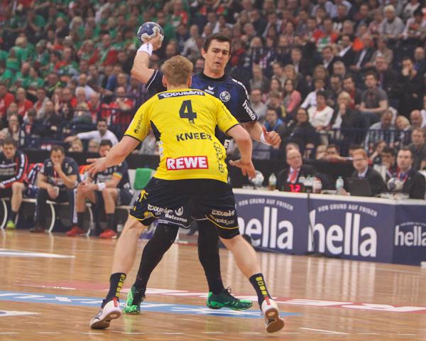 Rasmus Lauge im Halbfinale des DHB-Pokals gegen die Rhein-Neckar Löwen